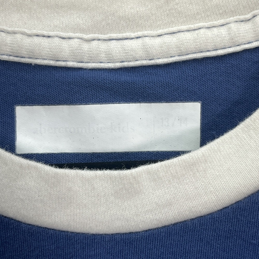 Abercrombie Kids Ringer Tee Boys‎ 13/14 Blue - Picture 2 of 6